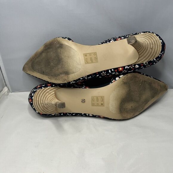 Sole Society Jenn Pointy Toe Floral Pump Heels Size 10 - Picture 7 of 8